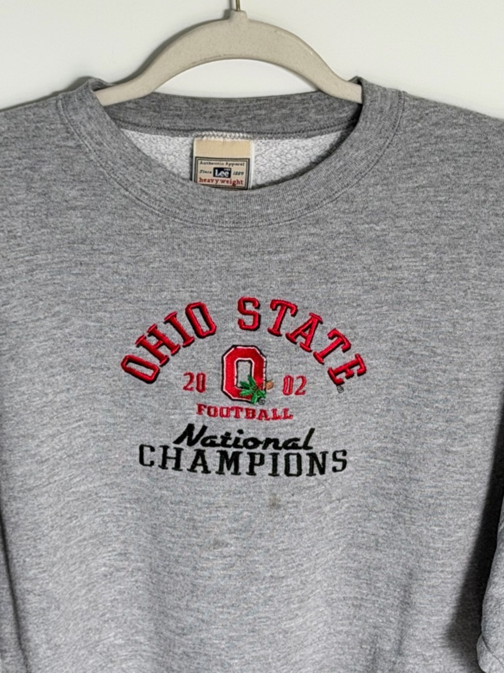 Lee vintage Gray Ohio State 2002 National Champions Sweatshirt XL 54765 - Picture 3 of 16